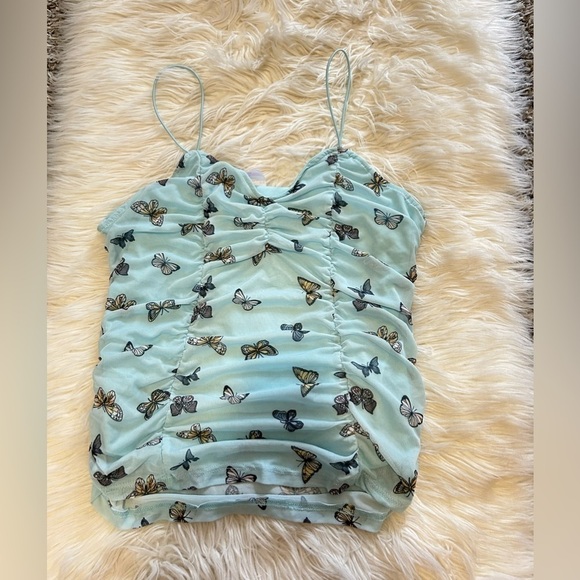 Light blue butterfly print cami - Picture 1 of 2